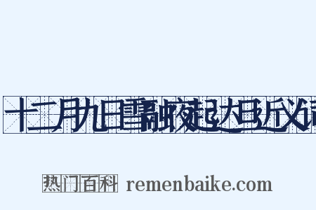 十二月九日雪融夜起达旦近义词是什么意思的图片